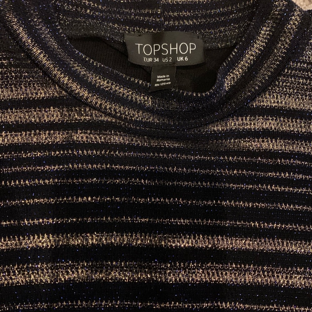 Sparkling Navy dress with gold in perfect condition, new without tags.